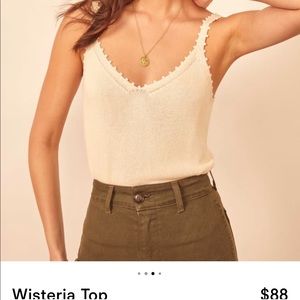 Reformation Wisteria top in Cream sz small
